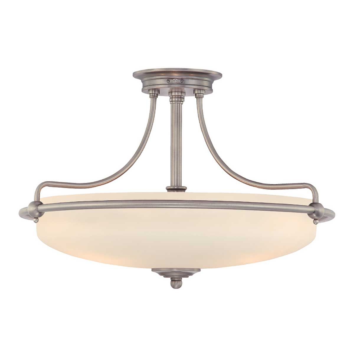 Griffin Antique Nickel Semi-Flush Ceiling Light