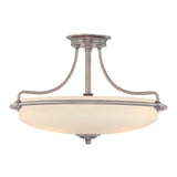 Griffin Antique Nickel Semi-Flush Ceiling Light