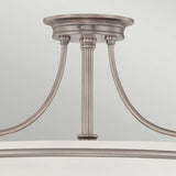Griffin Antique Nickel Semi-Flush Ceiling Light