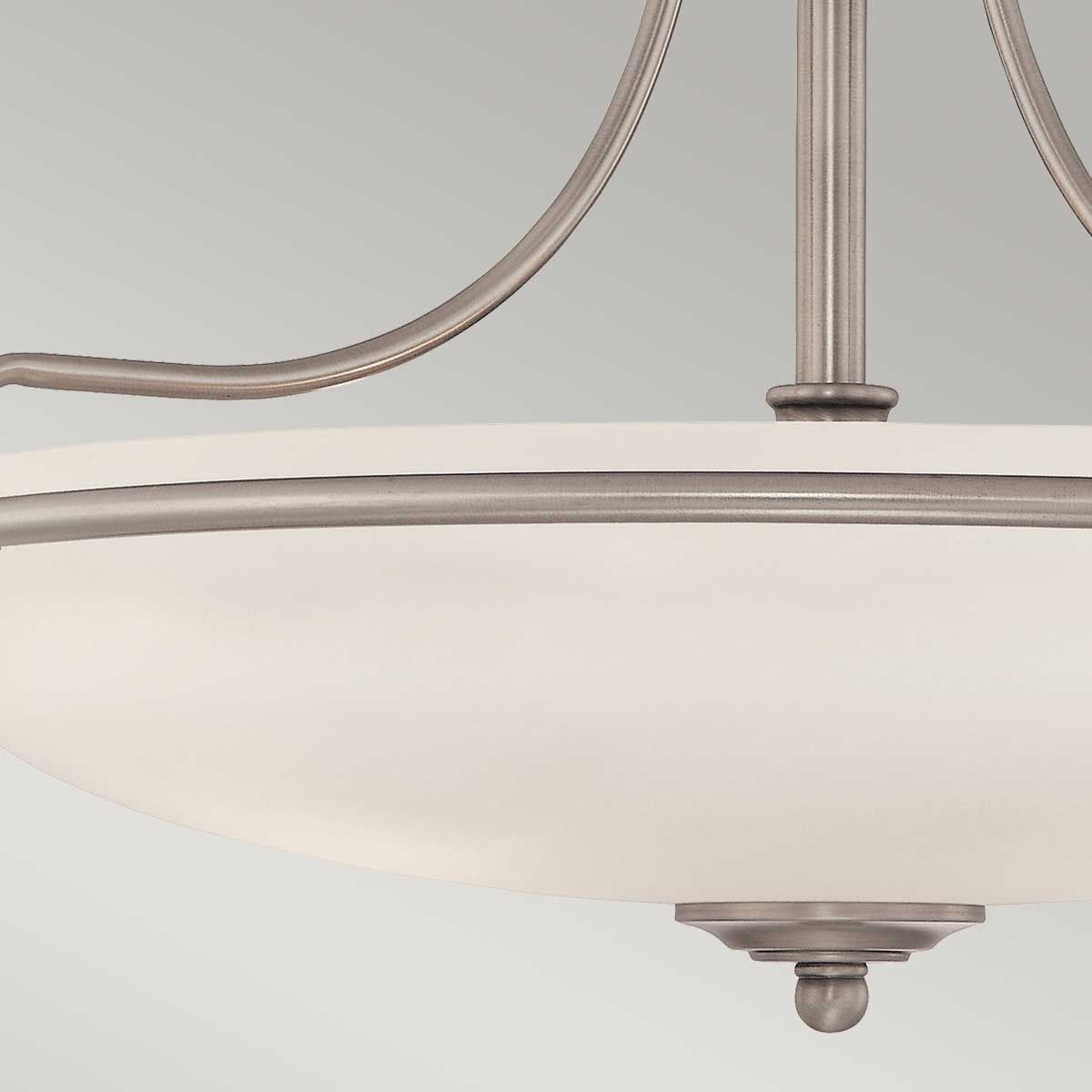Griffin Antique Nickel Semi-Flush Ceiling Light