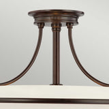 Griffin Semi-Flush Ceiling Light in Palladian Bronze Finish