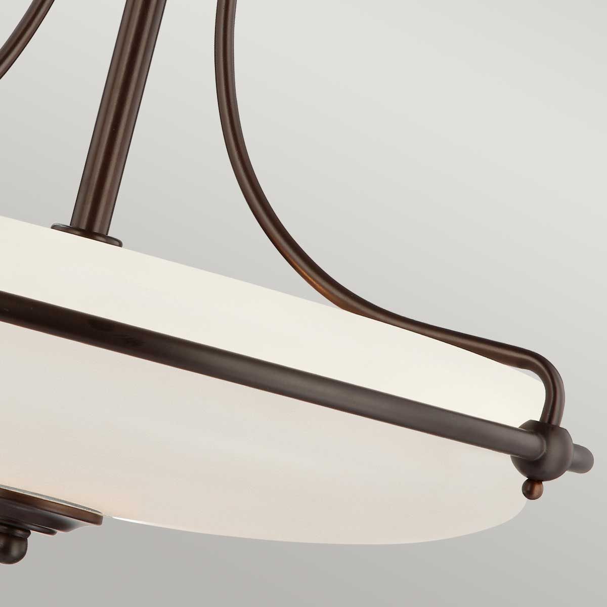 Griffin Palladian Bronze Semi-Flush Ceiling Light