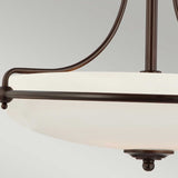 Griffin Semi-Flush Ceiling Light in Palladian Bronze Finish
