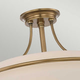 Griffin Weathered Brass 4-Light Semi-Flush Ceiling Fixture