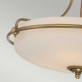Griffin Weathered Brass 4-Light Semi-Flush Ceiling Fixture