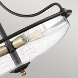 Griffin Trio Light Ceiling Fixture in Palladian Bronze and Brass