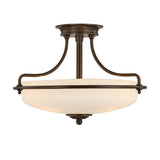 Griffin Palladian Bronze Semi-Flush Ceiling Light