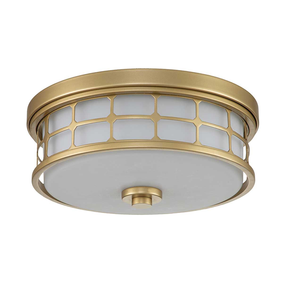 Guardian Brass Glow 2-Light Flush Mount