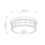 Guardian Brass Glow 2-Light Flush Mount