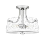 Hollister Dual-Light Polished Nickel Ceiling Fixture