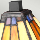 Holmes Vintage Bronze Tiffany Glass Mini Table Lamp