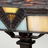 Holmes Vintage Bronze Tiffany Glass Mini Table Lamp