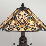 Imperial Bronze Elegance: India Tiffany Table Lamp