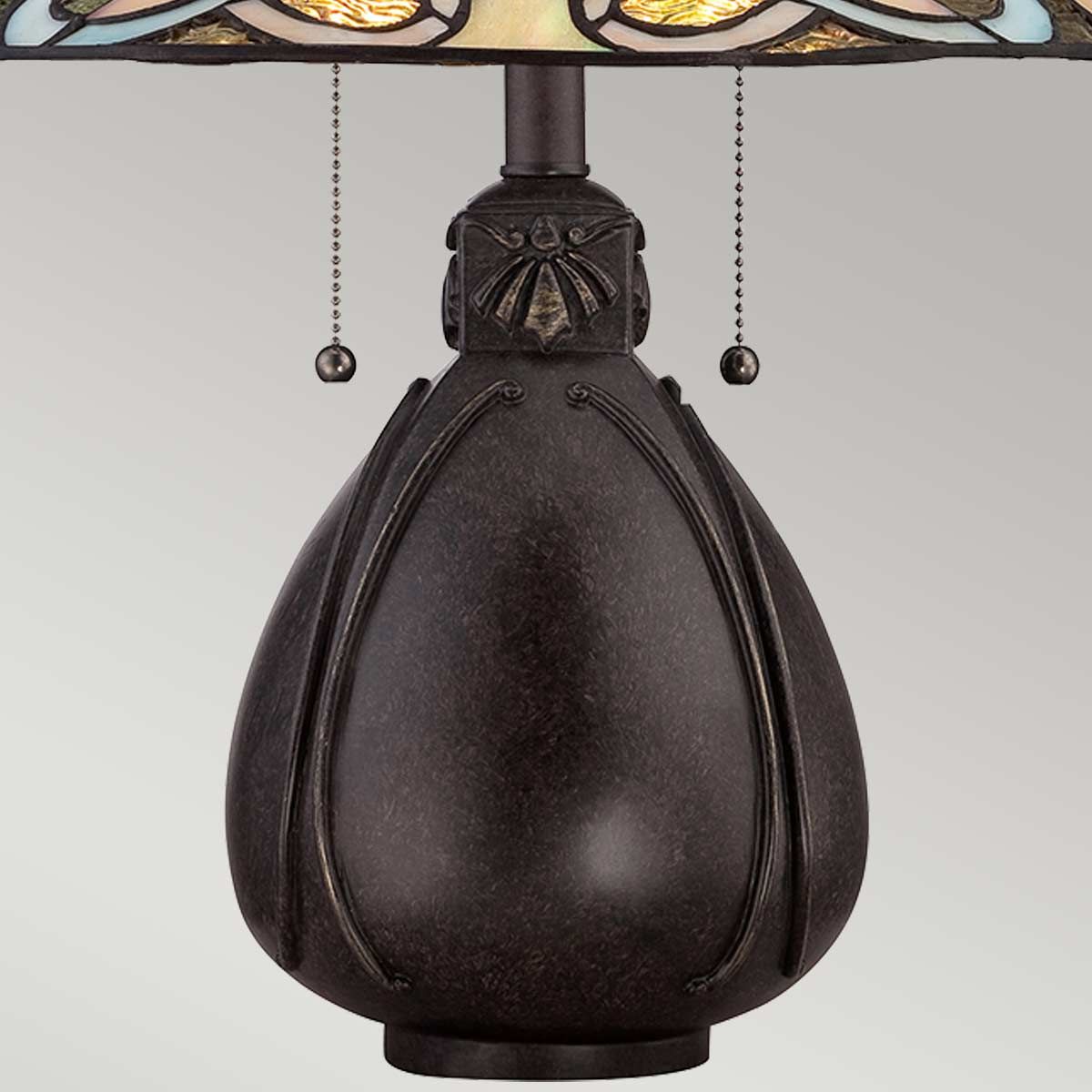 Imperial Bronze Elegance: India Tiffany Table Lamp