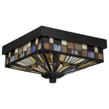 Arts & Crafts Outdoor Flush Light - Valiant Bronze Finish