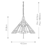 Inglenook Arts & Crafts Tiffany Glass Pendant Lamp