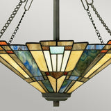 Inglenook Tiffany-Style Arts and Crafts Stained Glass Pendant Lamp