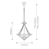 Inglenook Tiffany-Style Arts and Crafts Stained Glass Pendant Lamp