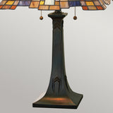 Inglenook Art Deco Tiffany Stained Glass Table Lamp