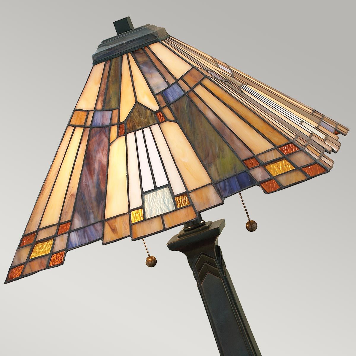 Inglenook Art Deco Tiffany Stained Glass Table Lamp