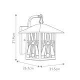 Valiant Bronze Arts & Crafts Outdoor Wall Lantern