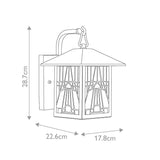 Outdoor Arts & Crafts Wall Lantern - Valiant Bronze Finish