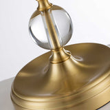 Elegant Jenkins Brushed Brass Table Lamp with Cream Linen Shade