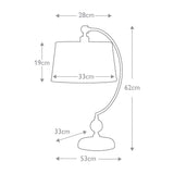 Elegant Jenkins Brushed Brass Table Lamp with Cream Linen Shade