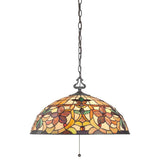 Kami Art Nouveau Stained Glass Pendant Light