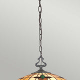 Kami Art Nouveau Stained Glass Pendant Light