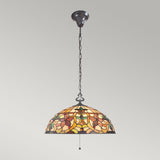 Kami Art Nouveau Stained Glass Pendant Light