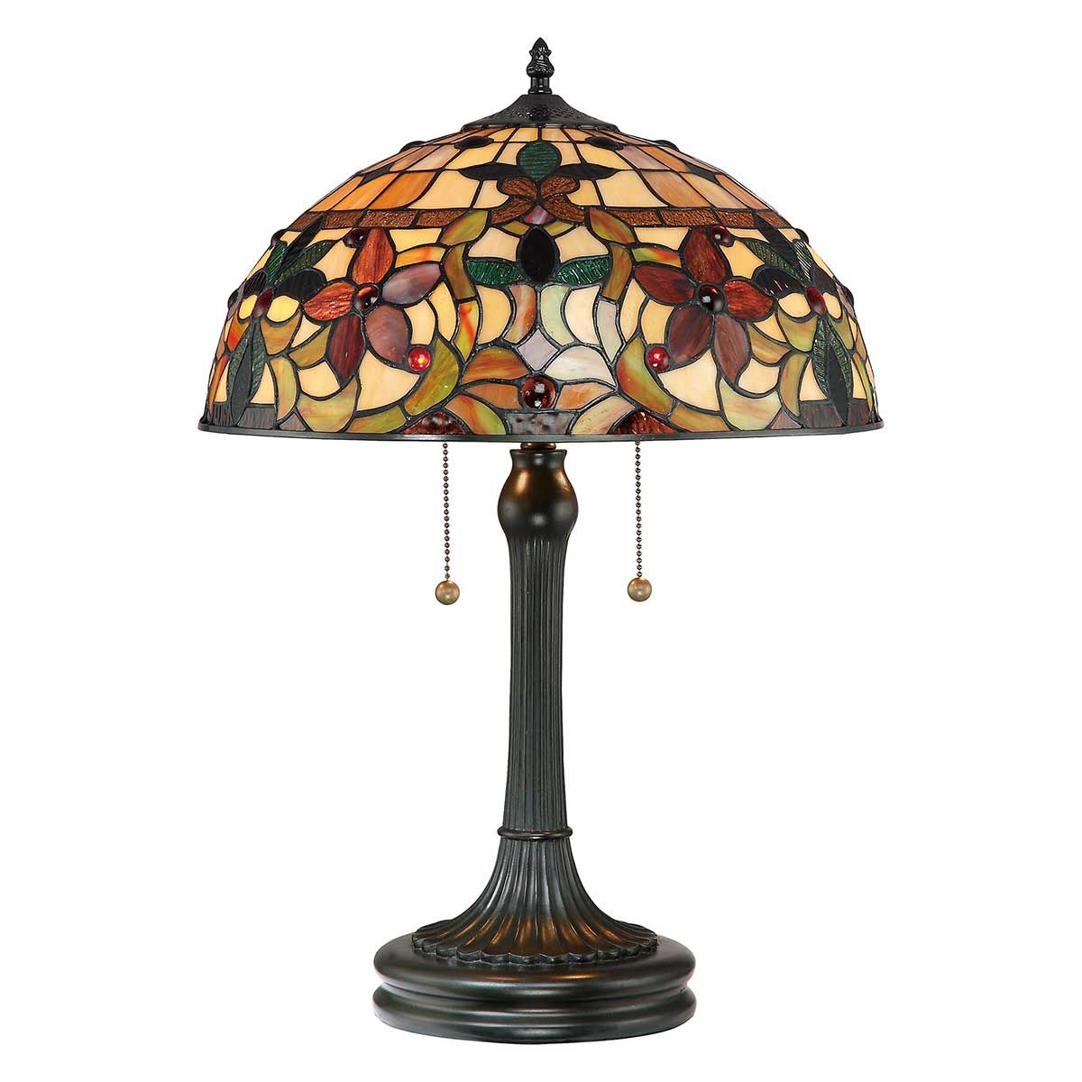 Tiffany Art Nouveau Amber Glow Table Lamp