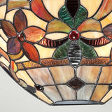 Art Nouveau Stained Glass Wall Sconce in Vintage Bronze Finish