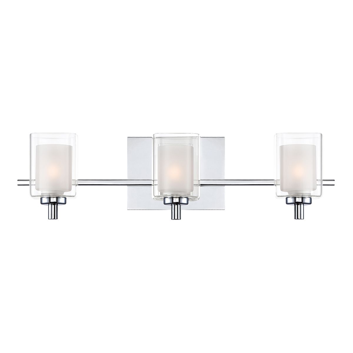 Polished Chrome Kolt Triple Light Bathroom Fixture