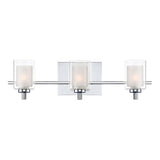 Polished Chrome Kolt Triple Light Bathroom Fixture