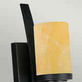 Kyle Imperial Bronze Single Wall Sconce with Butterscotch Onyx Shade