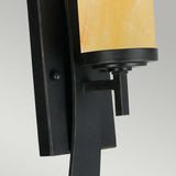 Kyle Imperial Bronze Single Wall Sconce with Butterscotch Onyx Shade