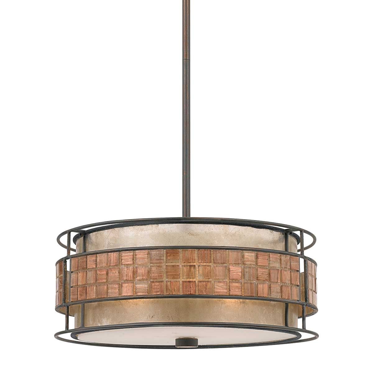Laguna Radiant Copper Mica Mosaic Pendant Light