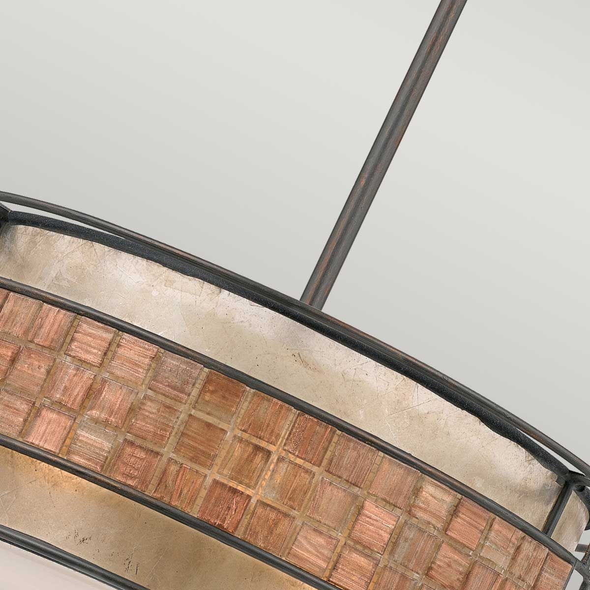 Laguna Radiant Copper Mica Mosaic Pendant Light