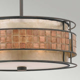 Laguna Radiant Copper Mica Mosaic Pendant Light