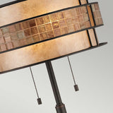 Laguna Mosaic Mica Tile Table Lamp in Renaissance Copper Finish