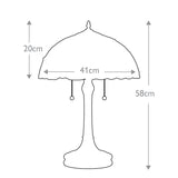 Larissa Ruby Rose Stained Glass Art Nouveau Table Lamp