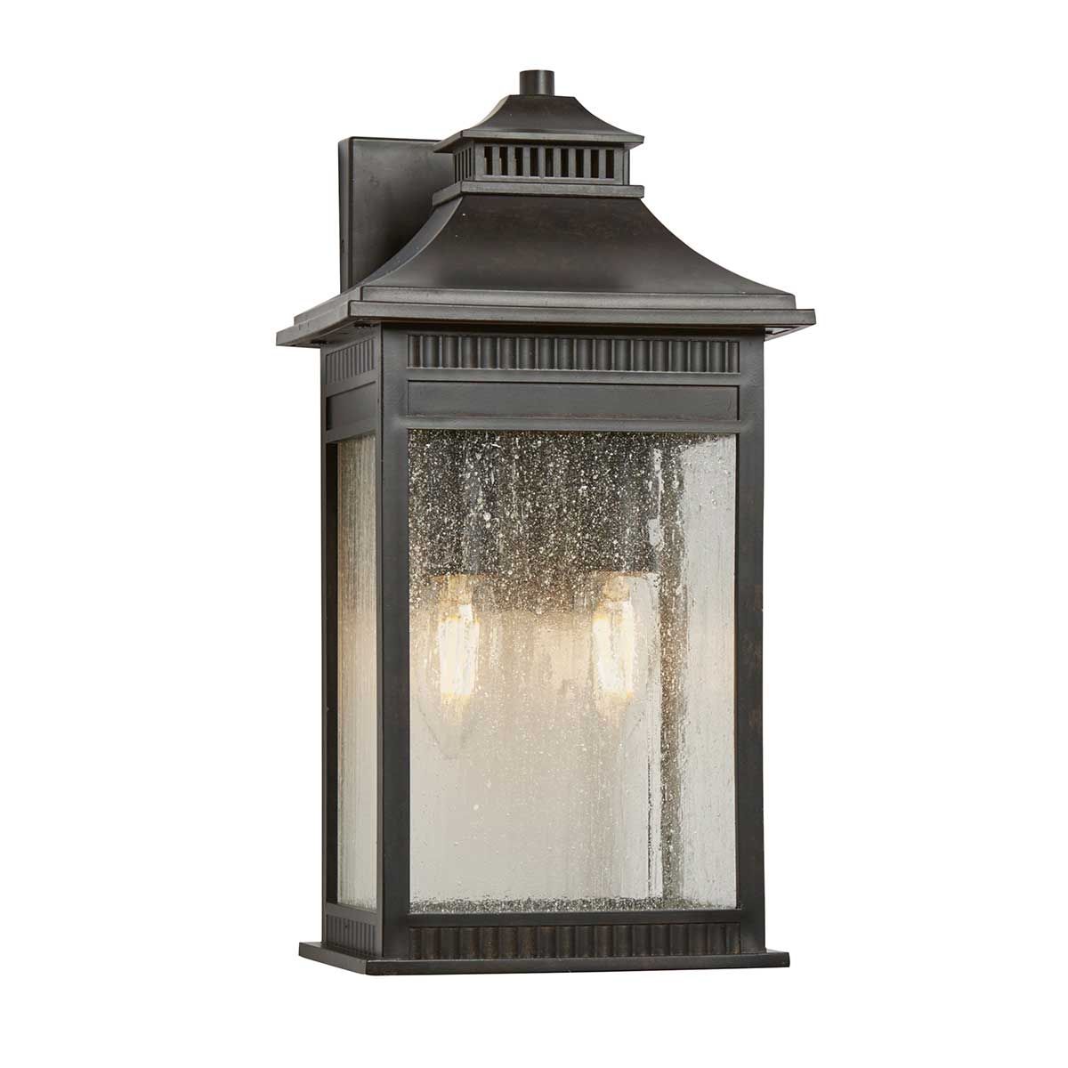 Livingston Medium 2-Light Outdoor Wall Lantern in Imperial Bronze