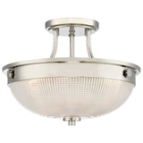 Imperial Silver Mantle Dual-Light Semi-Flush Ceiling Fixture