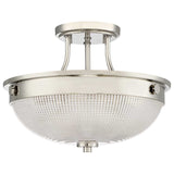 Imperial Silver Mantle Dual-Light Semi-Flush Ceiling Fixture