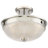 Imperial Silver Mantle Dual-Light Semi-Flush Ceiling Fixture