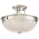 Imperial Silver Mantle Dual-Light Semi-Flush Ceiling Fixture
