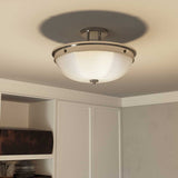 Imperial Silver Mantle Dual-Light Semi-Flush Ceiling Fixture