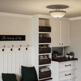 Imperial Silver Mantle Dual-Light Semi-Flush Ceiling Fixture