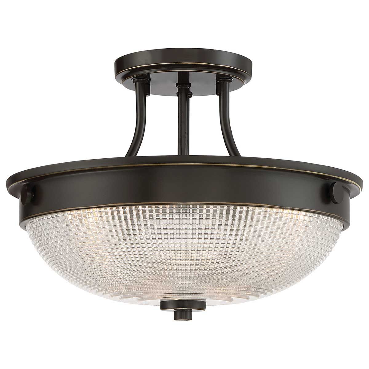 Mantle Dual-Light Ceiling Fixture in Palladian Bronze Finish